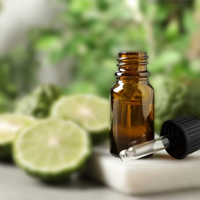 1/2 oz Glass Dropper Bottle, 15ml Amber Tincture Bottle with Dropper, Label, Leak-Proof Travel Dropper Bottles for Essential Oils, Fragrances and Concentrated Tincture Extracts (8 Pcs)