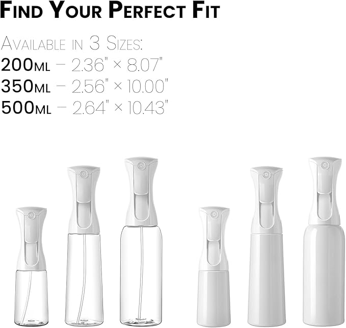 Mistifi Garden Mist – Continuous Ultra Fine Mist Spray Bottle for Plants, Gardening, Flowers, Indoor & Outdoor Use, Refillable Large Mister(500ml 1Pc, Transparent bottle)