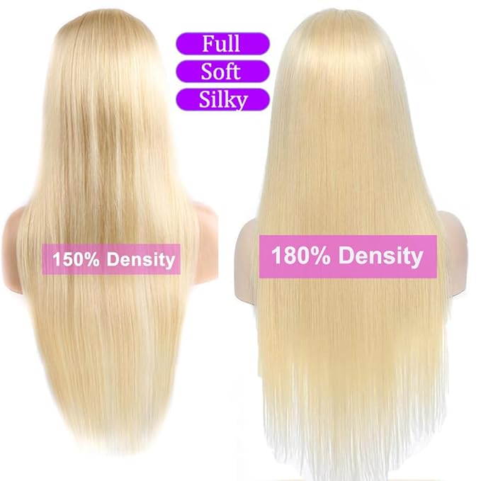 613 30 Inch Lace Front Wigs Human Hair Blonde 13x6 HD Lace Straight Wigs Human Hair for Black Women 180% Density 613 Frontal Wigs Human Hair Pre Plucked with Baby Hair