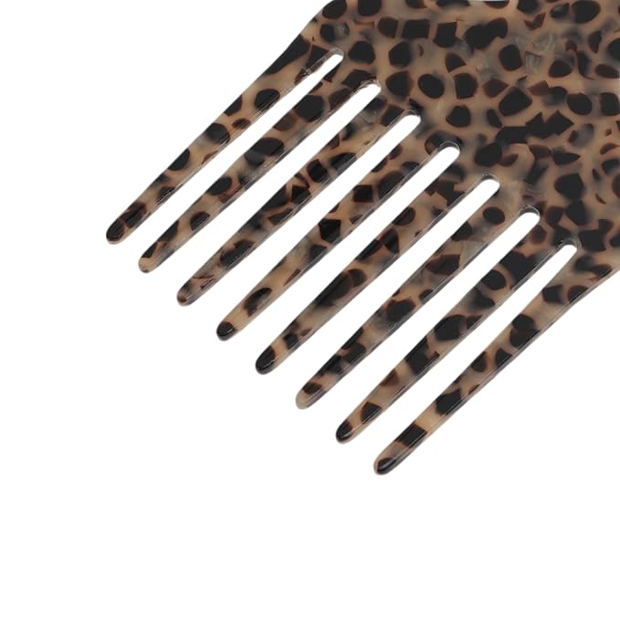 VOCOSTE Hair Picks for Curly Hair, Gentle Detangling Wide Tooth Comb, Afro Pick, Hair Pick Comb, Hangable Hair Styling Tool for Hair Care, Black Brown