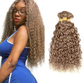 Ash Blonde Bundles Human Hair Color #22 Water Wave Bundle Niegmeag Brazilian Virgin Hair 3 Bundles 16 18 20 Inch Grey Blonde Wet and Wavy Bundle 300g