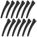 12 Pcs Black Hair Clips for Styling Sectioning, YISSION 4.7 Inch Large Alligator Hair Clips Hair Barrettes No Crease Duck Billed Hair Clip, Hair Styling Accessories for Women Girls
