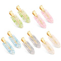 KesaPlan 10PCS No Bend Hair Clips, No Crease Hair Clips for Styling, Acrylic Resin Flat Duckbill Clips, Colorful Bang Seamless Hair Barrette for Women Girls makeup hairstyle Accessories