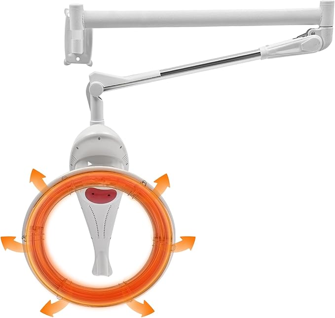 950W Wall Mount Hair Treatment Machine,Orbiting Rotating Hair Processor for Salon Home Use,Time Adjustable,Professional Hair Care for Spa Family (White)