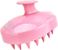 URTHEONE Soft Silicone Hair Scalp Massager Shampoo Brush for Wet Dry Oily Curly Straight Thick Thin Rough Long Short Natural Men Women Kids Pets Hair Care Tools（Pink