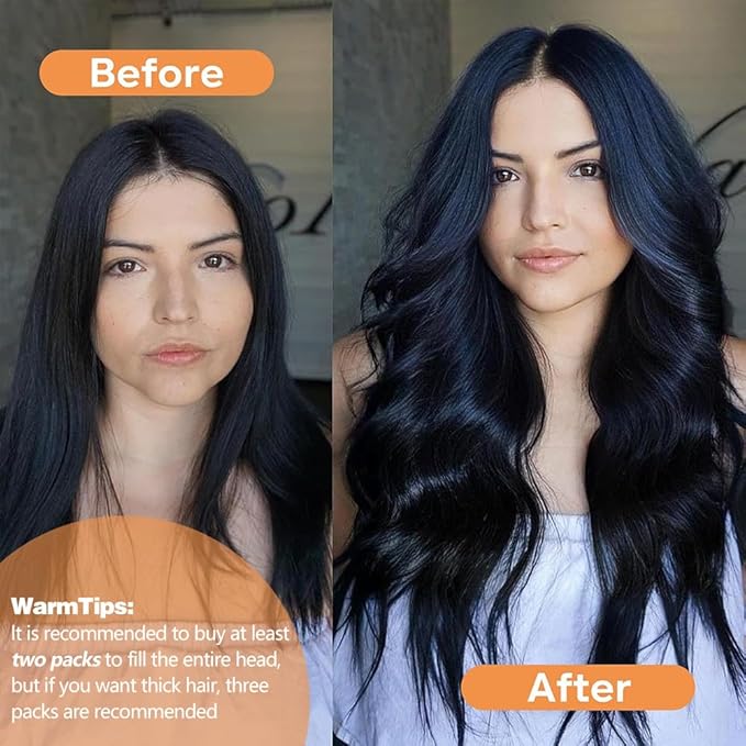 FB27 Balayage Clip In Hair Extensions Real Human Hair Straight Highlight Clip ins for Black Women 8Pcs with 18Clips 120g 20inch #T1B/1B/27 Balayage Black to Blonde