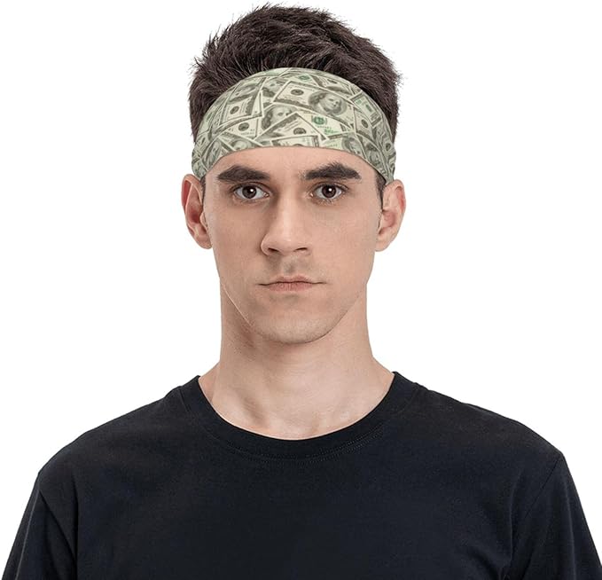 Sports Sweatband for Men and Women, Sweat-Absorbing Headbands for Moisture Wicking, Suitable for Fitness Running Cycling Hiking Yoga Football Exercise