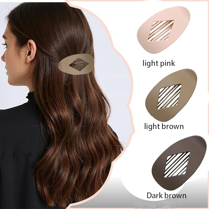 Flat Hair Clips for Women Girls, Matte Flat Claw Clips, Strong Styling Large Hair Clips for Thick Hair and Fine Hair,French Duckbill Hair Clip