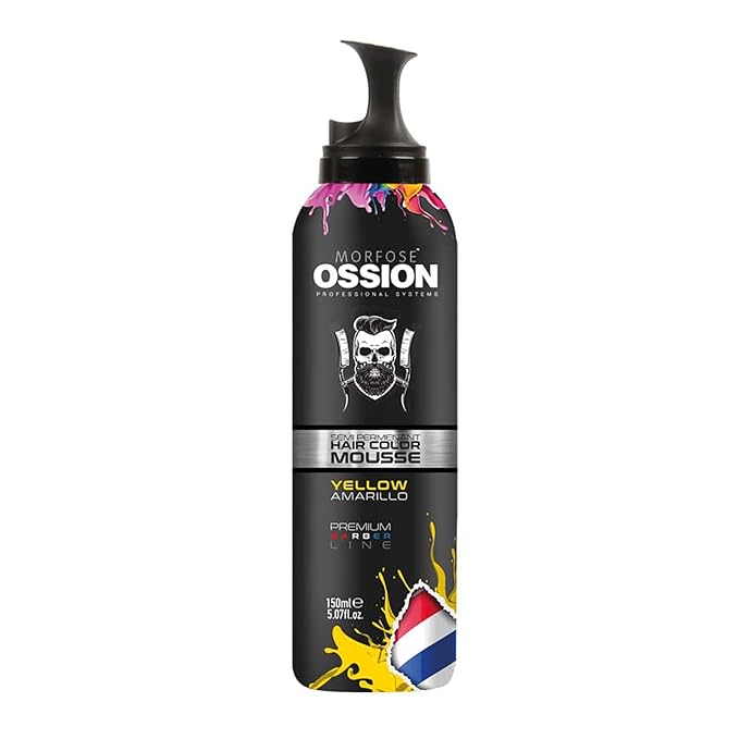 Morfose Ossion Semi Permanent Hair Color Mousse, 5.07 Fl Oz (Yellow, 5.07 Fl oz)