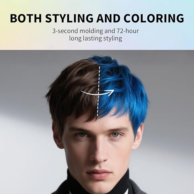 SEVICH Temporary Hair Color Wax White for Kids Women Men,Natural Instant Hair Wax Color,Premium Non Greasy,Easy to Wash,Travel Size,Perfect for Halloween, Children's Day,Cosplay & Parties,50g