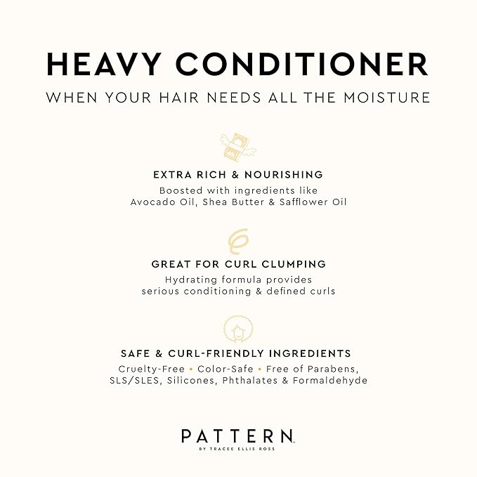PATTERN Beauty by Tracee Ellis Ross Heavy Conditioner - Rich Hydration for Curly Hair 3b-4c