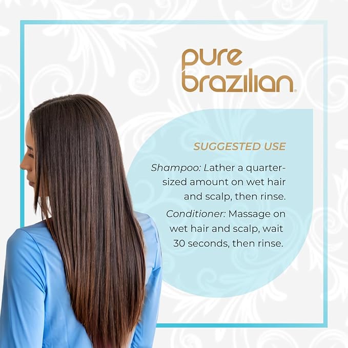 Pure Brazilian 4-Piece Essential Travel Size Kit: Anti-Frizz Shampoo, Conditioner, Serum & Masque