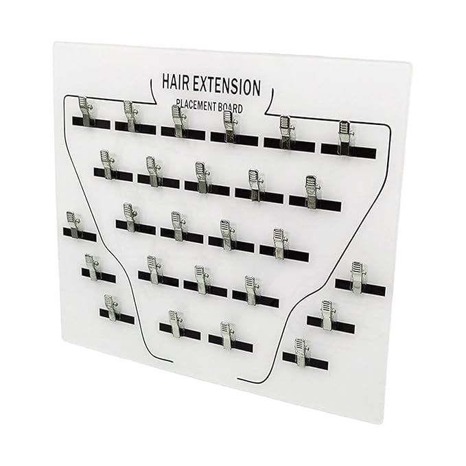 Hair Extension Holder with Clips – Sturdy Acrylic Styling Board for Sectioning, Organizing, and Displaying Hair Extensions, Wigs, and Wefts – Professional Salon Tool for Hair Stylists and Home Use
