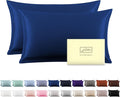 Silk Pillowcase for Hair and Skin,Soft,Breathable and Sliky 100% Queen Silk Pillow Case Set of 2,Both Sides Natural Mulberry Silk Pillowcases with Hidden Zipper(Queen Size 20"X 30",2pcs)