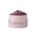 SHAZ & KIKS Balancing Clay Scrub Shampoo | Gently Exfoliate, Clarify & Detoxify Scalp | Reduce Hair Shedding & Product Buildup | Indian Clay and Hibiscus | Color-Safe, Sulfate-Free, Natural | 90ml