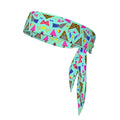 Men's Women Beauty Skinny Sports Sweatband Head Decor for Running Travel Shower, Long Multi Style Geometric Checkered Zebra Tiger Leopard Print Mint Green Retro 80S 90S Head Ribbon Headwear