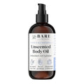BARE BOTANICS 8 oz Moisturizing Unscented Body Oil - 100% Pure & Natural for Skin & Nails - Perfect for Moisturization - Vegan, Cruelty Free & Naturally Scented Hair Oil