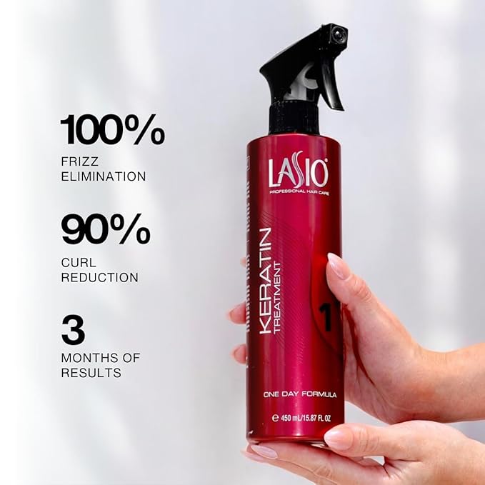 Lasio Keratin One Day Treatment – Frizz Elimination, Smoothing & Strengthening keratin hair treatment | Reduce 100% OF Frizz | Professional Salon Grade Formula | 15.87 FL oz