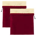 Segbeauty 2pack Hair Dryer Storage Bag, 15.7x11.8 Large Satin Lined Storage Bags, 40x30cm Velvet Drawstring Bags, Velvet Jewelry Pouches Blow Dryer Bag with Drawstring for Hair Tools Hotel Red
