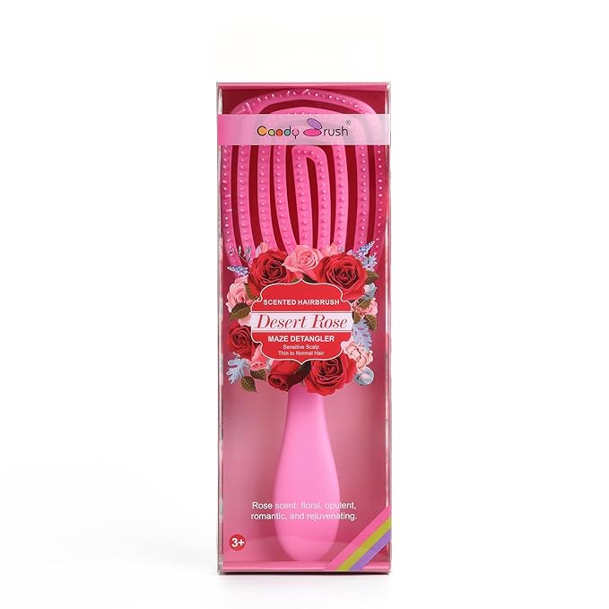 Candy Brush Scented Detangling Hair Brush for Wet or Dry Hair, Professional Vented Brush for Thick, Coarse & Curly Hair for Women and Girl. Eliminates Knots & Scalp Massage, Idea Gift