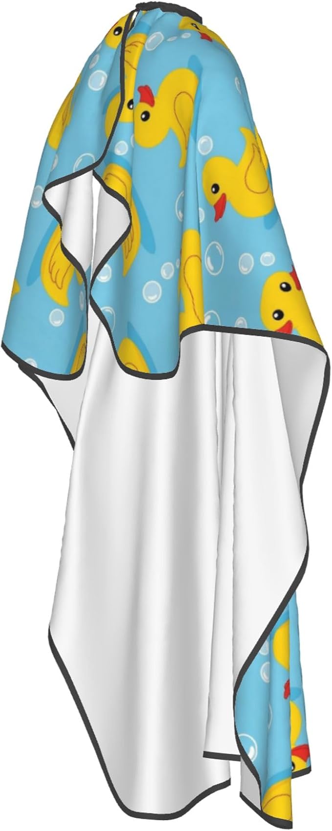 Extra Large Hair Styling Cape, Haircut Apron Yellow Rubber Ducks Soap Bubbles Blue Haircuting Salon Cape Gown for Hair Cutting Styling