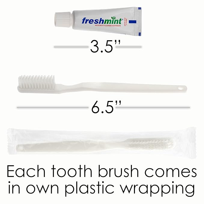 Moda West 96 Hygiene Kits - Bulk Case of Wholesale Basic Toiletry Kits for Men, Women, Travel, Charity 9 Pc Kit