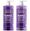 Natural Riches Purple Shampoo and Conditioner Set for Blonde, Silver & Grey Hair – Sulfate-Free, Color-Safe, Removes Brassy & Yellow Tones for Natural, Highlighted, and Bleached Hair – 16x2 fl oz