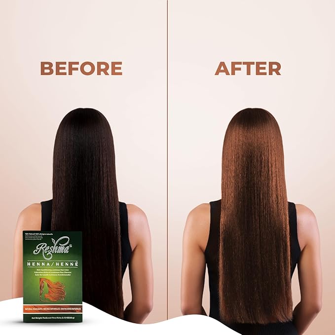 Reshma Beauty 30 Minute Henna Hair Color Infused with Organic Henna Lawsonia Inermis 100% Gray Coverage for Soft, Shiny Hair, Plant-Based Hair Dye—2.12 oz Pack of 1 (Highlights)