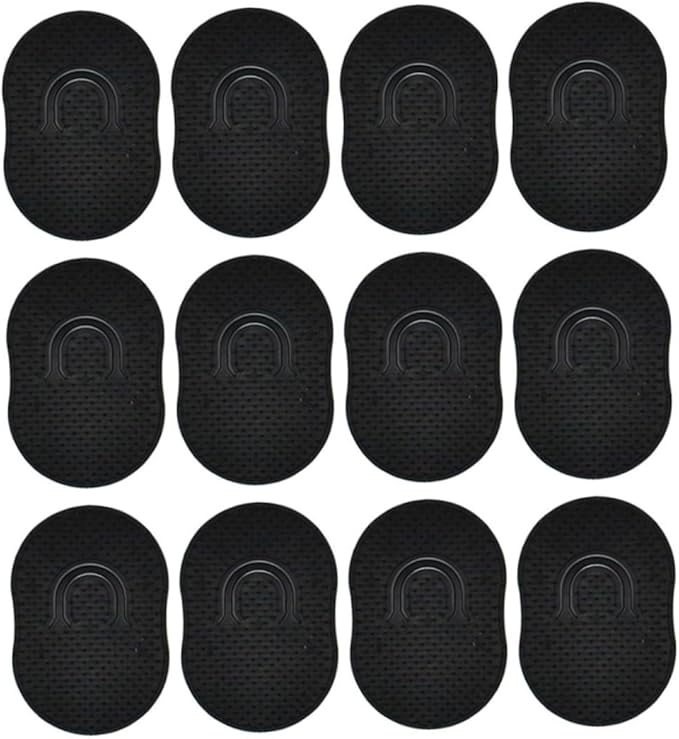 Pocket Palm Combs Soft Portable Shampoo Pocket Combs Massager Hair Brush Comb Black Scalp Massager Brush Comb 12 PCS