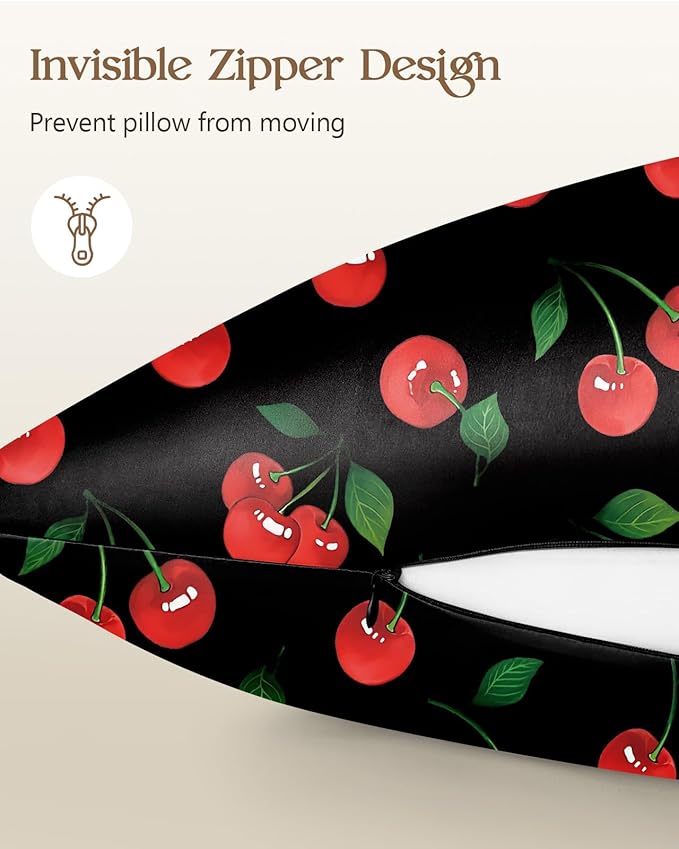 2 Pack Mulberry Silk Pillowcase for Hair and Skin - Standard Size 20 x 26 Inches with Hidden Zipper Shiny Cherry 19 Momme Soft Sleeping Silk Pillow Case for Women, Moms