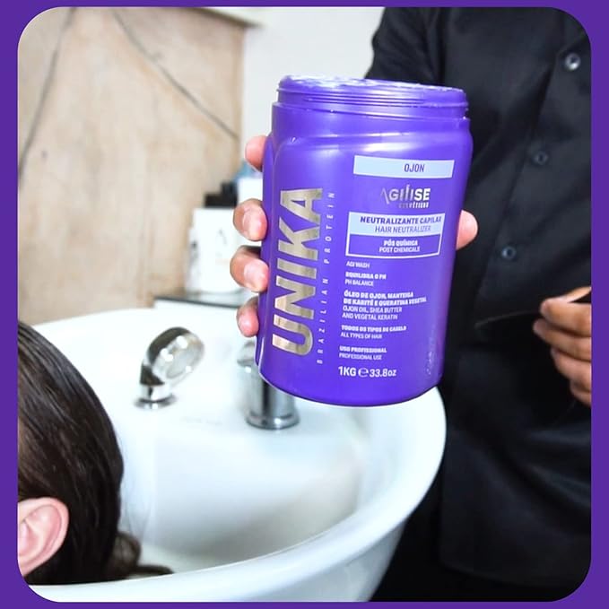 agilise Unika Neutralizante Capilar pH Balancing Treatment for Damaged Hair – Acidificante | Shea Butter, Batana Oil & Keratin – Post-Chemical & Straightener Care, Coloring, Bleaching & Keratina