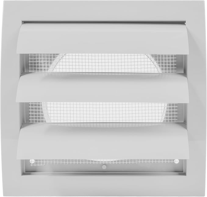 Repa Market 4 Inch White Dryer Vent Cover/Duct Cover for Walls or Ducting/ABS Plastic Grille with Flaps and Insect Screen/Exhaust and Dryer Vent Covers for Indoor & Outdoor Use