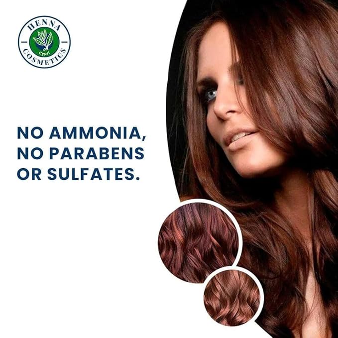 Natural Henna Hair Color Dye, 100% Pure Henna Powder for Hair Growth Organic (Dark Brown, 100 Gr + Free 50 Gr.)
