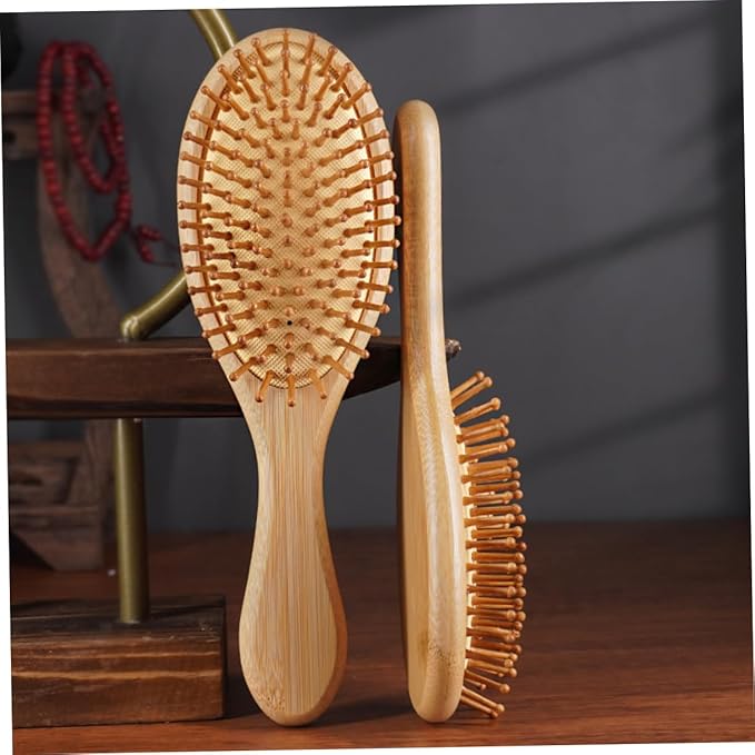 3Pcs Natural Wide Tooth Scalp Massage Comb Ergonomic Hair Care Tool for Relief and Scalp Nourishment Lightweight Portable Design for Travel and Outdoor Activities