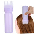 Hair Oil Applicator,Root Comb Applicator Bottle, Hair Dye Bottle 160ML Shampoo Bottle Hair Comb Applicator Bottle Brush Bottle for Hair Dyeing Tool Purple