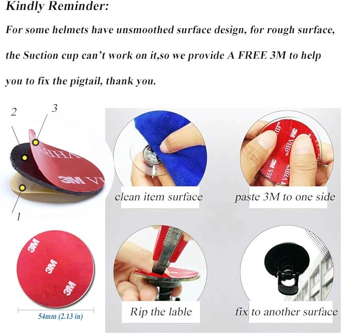 Helmet Pigtails Gradient Ramp Helmet Braids Ponytail Helmet Hair with Suction Cup for Motor Bike 1PCS 24inch (Helmet not Included)