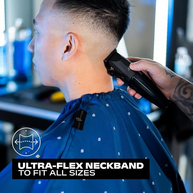 Barber Strong The Barber Cape Haircut Cover for Men, Hair Repelling and Static-Reducing Material, Water Resistant Fabric