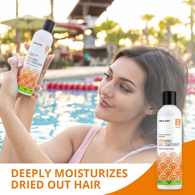 Swimmers Chlorine Vitamin C Swim Shampoo Body Wash with Pre & Post Swim Conditioner (16 Fl Oz Total)