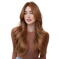 Moresoo Copper Brown Human Hair Clip in Extensions Seamless Copper Brown Hair Extensions Straight Clip ins Real Remy Human Hair Long to Add Length Full Head 120g/7pcs 24 inch