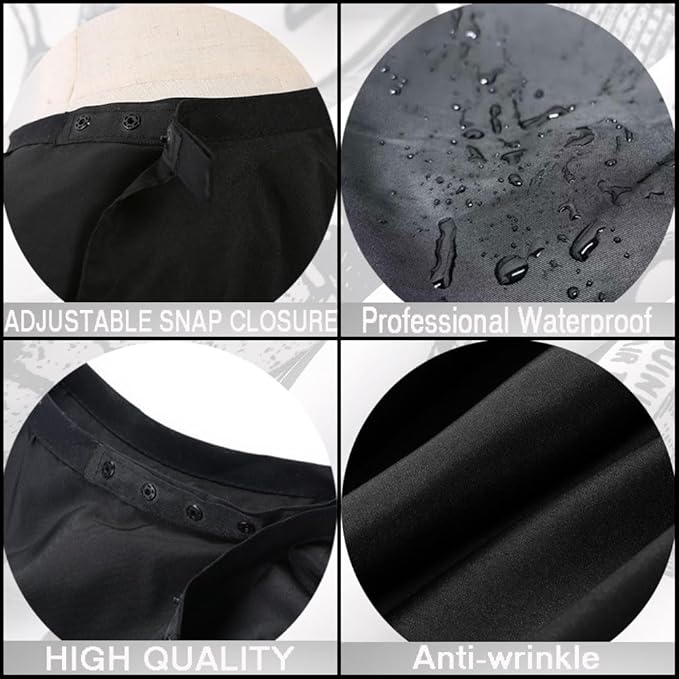 Professional Hair Cutting Cape with Adjustable Snap Closure, Salon Barber Cape,Waterproof Hairdressing Salon Cape - 47" x 55"