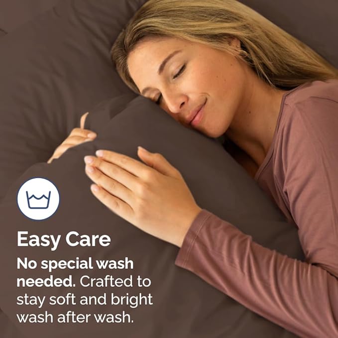 King Pillow Cases - 2 Pack - Super Soft Pillowcase Covers - Envelope Enclosure - Hotel Quality Pillow Protectors - Wrinkle Free, Fade, Shrink & Stain Resistant - Machine Washable - 20" x 40" (Brown)
