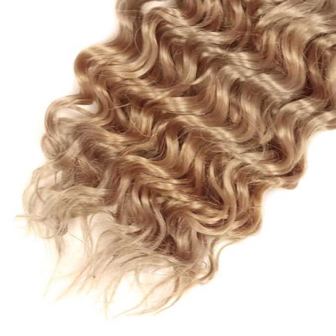 28 30 32 Inch Color #22 Human Hair Bundles Ash Blonde Deep Wave Bundle Niegmeag Peruvian Virgin Remy Grey Blonde Deep Wave Bundle