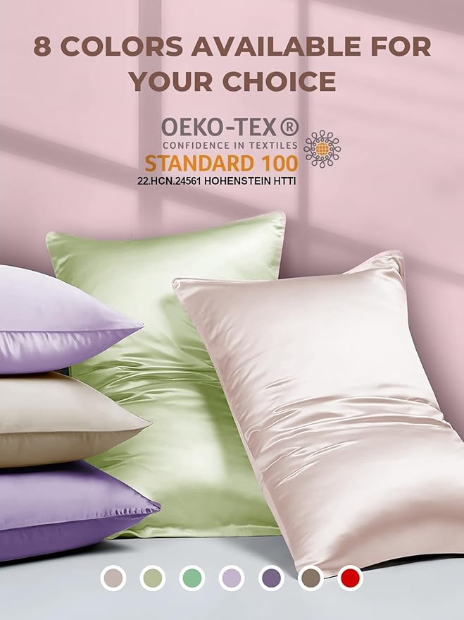 Mulberry Silk Pillowcase for Hair and Skin, SGMSILK 22 Momme Natural Silk Pillow Cases with Zipper, 6A Soft and Smooth Single Sided Pure Silk Pillow Cover (Coral Pink, Standard 20"x26")