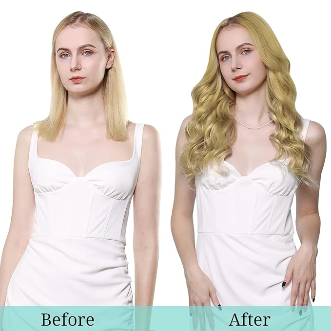 DOORES Clip in Hair Extensions - Dirty Blonde, 22 Inch, 7pcs 120g - Real Human Hair for Women, Thick Silky Straight Natural Extensions