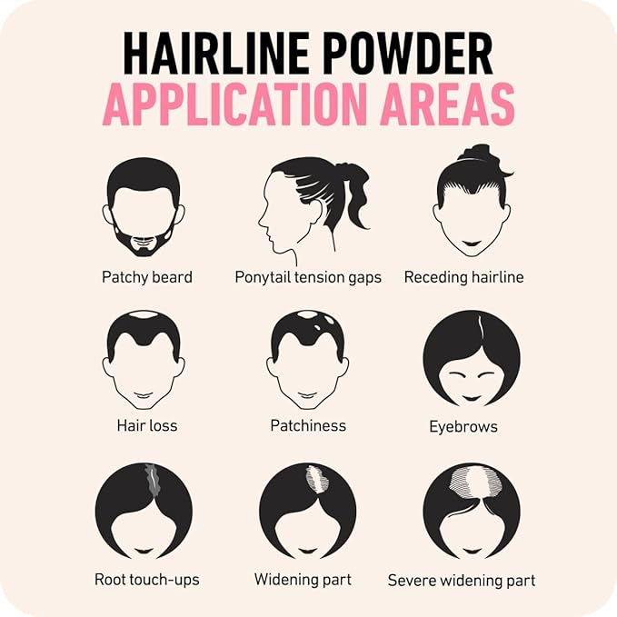 BOLDIFY Hairline Powder (LARGE, 10g) - Root Touch Up Hair Color for Gray Coverage - Bald Spot Concealing Hair Powder for Women & Men - 24-Hour Stain-Proof - Ash Brown