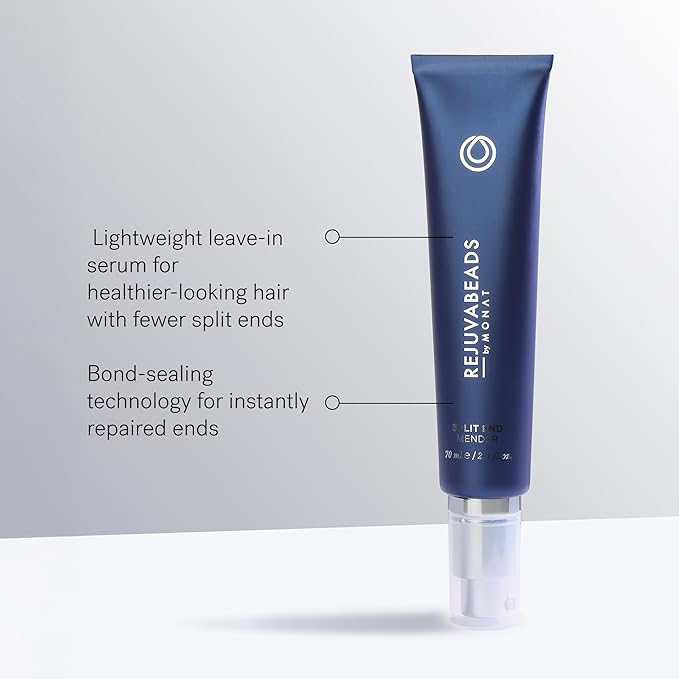 MONAT Rejuvabeads® Infused w/Rejuveniqe® - A Revolutionary Leave-in Split End Mender. Lightweight Serum Instantly Repairs Split Ends & Leaves Healthier-Looking Hair. - Net Wt. 70 ml / 2.4 fl. oz.