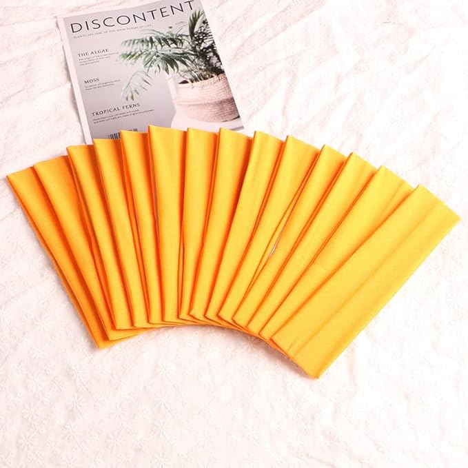 Sport Yoga Headbands,Pack of 14,Fashion Soft Elastic Polyester Sweatband Yoga Stretchy Headband for Women Man Girl