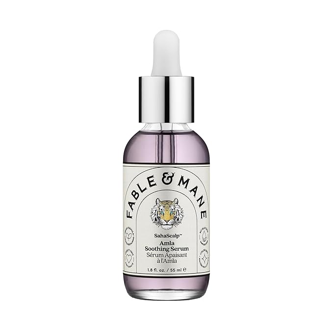Fable & Mane Amla Soothing Serum with Rosemary Oil Purifies and Balances Irritation. Detox Treatment for Dry, Itchy or Sensitive Scalps