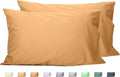 Sunflower Queen Pillowcases Set of 2, 100% Cotton Queen Size Pillow Cases 2, 20×30 inches Retro Yellow, Soft and Breathable