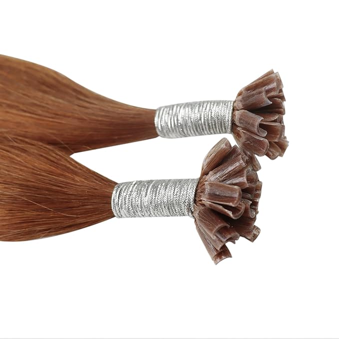 YoungSee U Tip Hair Extensions Copper UTip Hair Extensions Human Hair Copper Silky Straight 16In 50s/50G